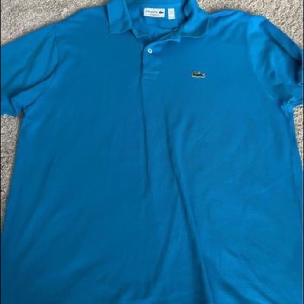 NWOT MENS BLUE LACOSTE XL POLO SIZE 6 premium designer